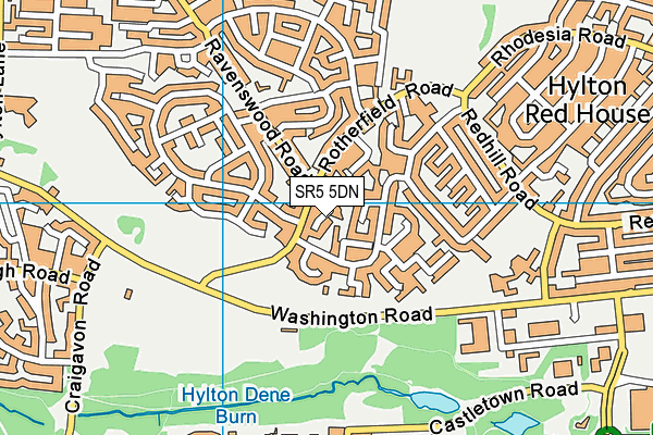 SR5 5DN map - OS VectorMap District (Ordnance Survey)