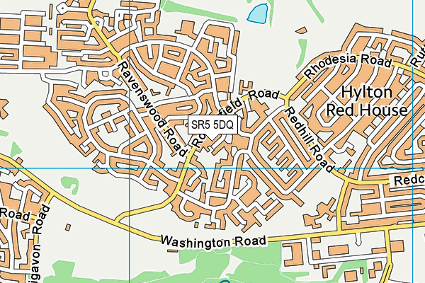 SR5 5DQ map - OS VectorMap District (Ordnance Survey)