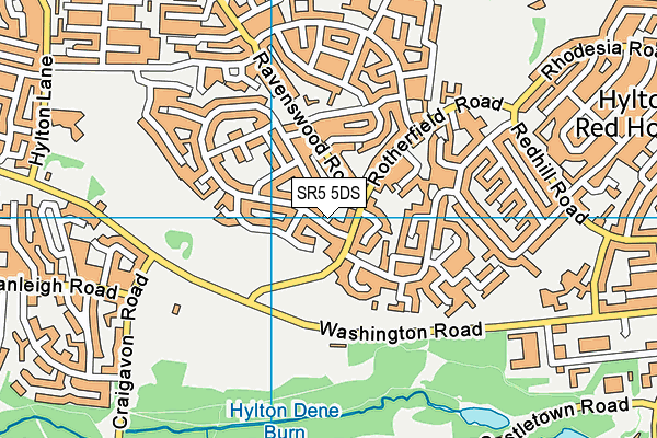 SR5 5DS map - OS VectorMap District (Ordnance Survey)
