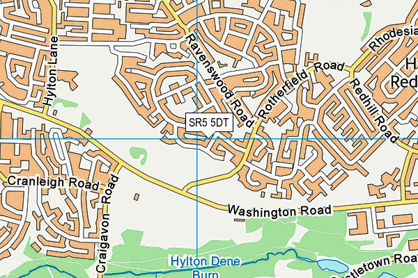 SR5 5DT map - OS VectorMap District (Ordnance Survey)