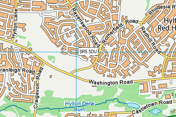 SR5 5DU map - OS VectorMap District (Ordnance Survey)