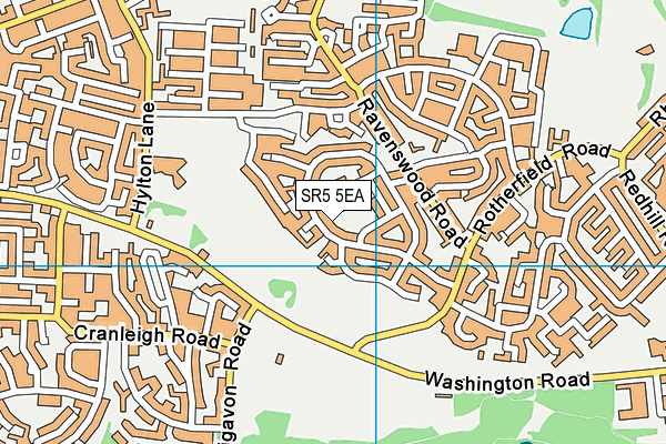 SR5 5EA map - OS VectorMap District (Ordnance Survey)