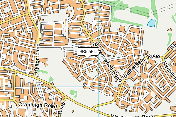 SR5 5ED map - OS VectorMap District (Ordnance Survey)