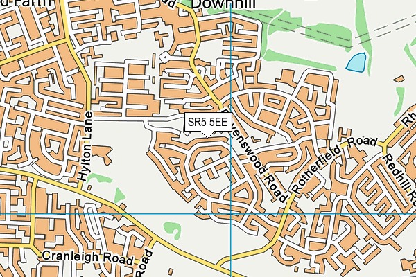 SR5 5EE map - OS VectorMap District (Ordnance Survey)