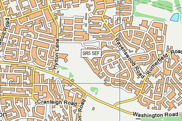 SR5 5EF map - OS VectorMap District (Ordnance Survey)