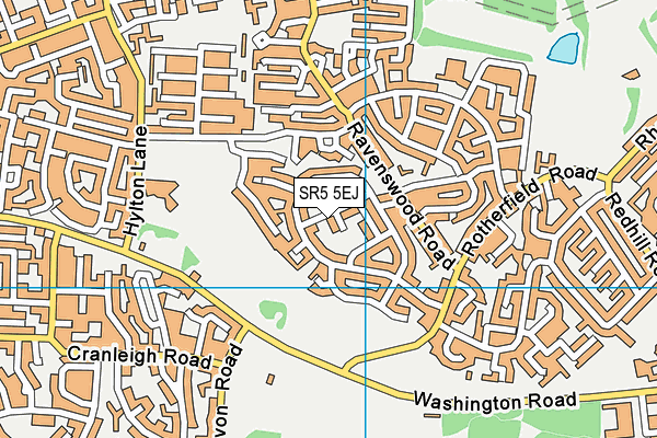 SR5 5EJ map - OS VectorMap District (Ordnance Survey)