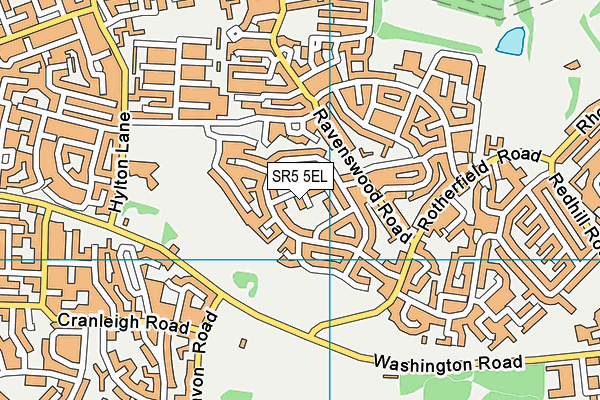 SR5 5EL map - OS VectorMap District (Ordnance Survey)