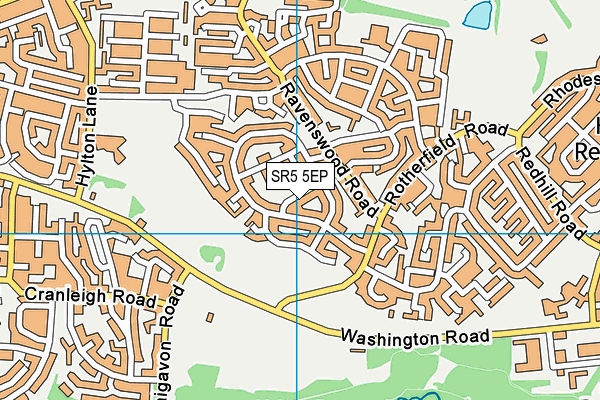 SR5 5EP map - OS VectorMap District (Ordnance Survey)