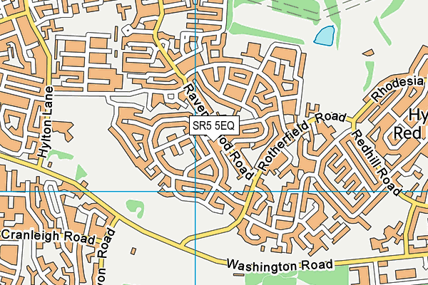 SR5 5EQ map - OS VectorMap District (Ordnance Survey)