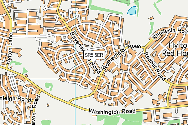 SR5 5ER map - OS VectorMap District (Ordnance Survey)
