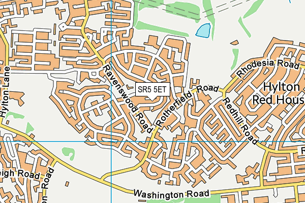SR5 5ET map - OS VectorMap District (Ordnance Survey)