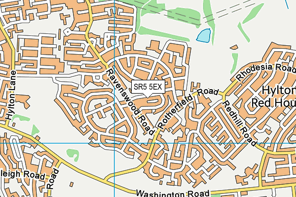 SR5 5EX map - OS VectorMap District (Ordnance Survey)