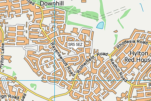 SR5 5EZ map - OS VectorMap District (Ordnance Survey)