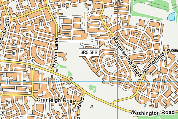 SR5 5FB map - OS VectorMap District (Ordnance Survey)