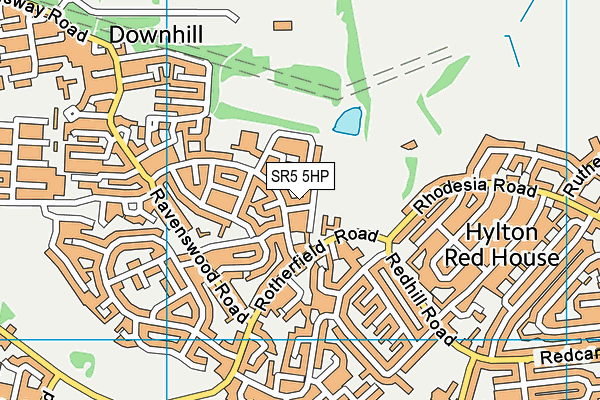 SR5 5HP map - OS VectorMap District (Ordnance Survey)