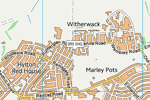 SR5 5HQ map - OS VectorMap District (Ordnance Survey)