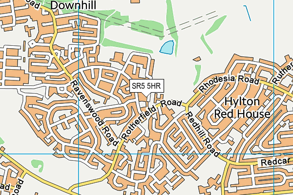 SR5 5HR map - OS VectorMap District (Ordnance Survey)