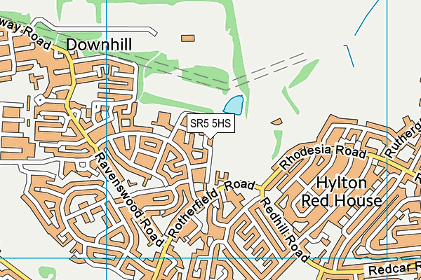 SR5 5HS map - OS VectorMap District (Ordnance Survey)