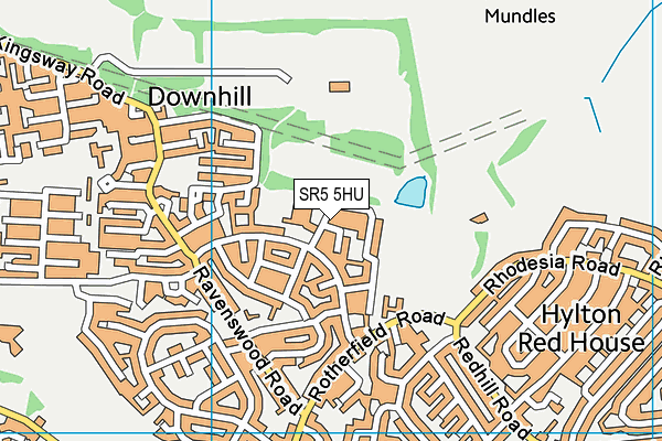 SR5 5HU map - OS VectorMap District (Ordnance Survey)