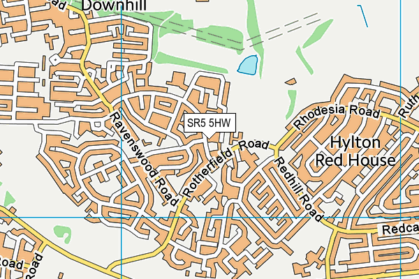 SR5 5HW map - OS VectorMap District (Ordnance Survey)