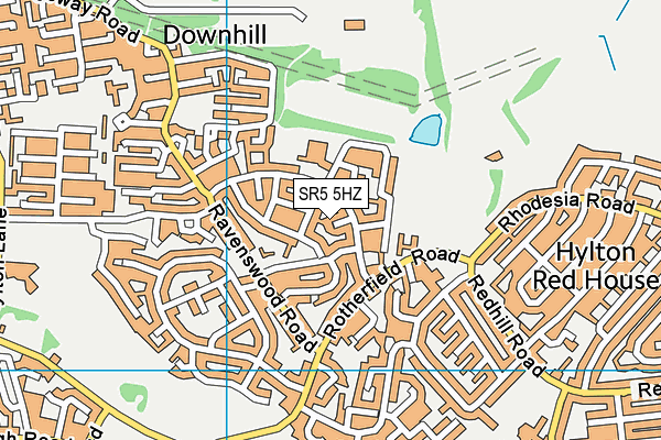 SR5 5HZ map - OS VectorMap District (Ordnance Survey)