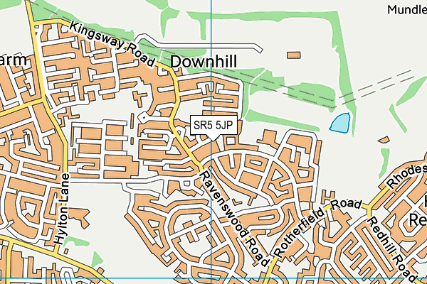 SR5 5JP map - OS VectorMap District (Ordnance Survey)