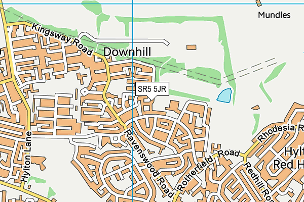 SR5 5JR map - OS VectorMap District (Ordnance Survey)