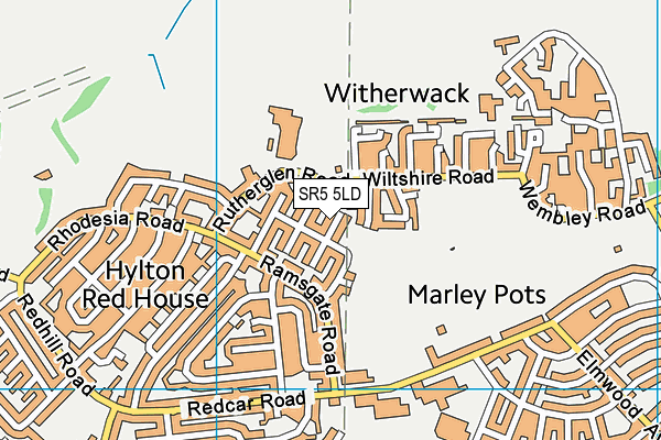 SR5 5LD map - OS VectorMap District (Ordnance Survey)