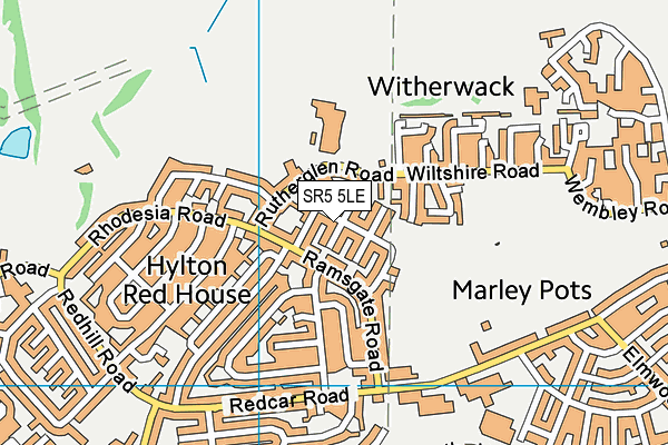 SR5 5LE map - OS VectorMap District (Ordnance Survey)