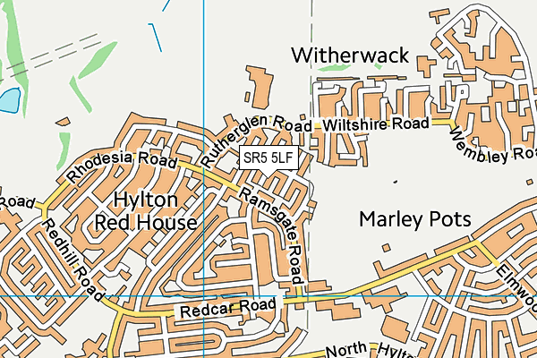 SR5 5LF map - OS VectorMap District (Ordnance Survey)