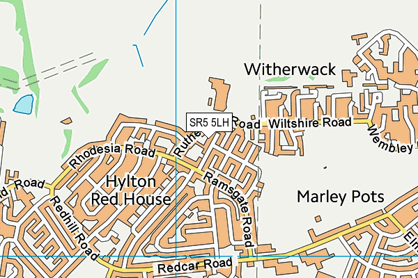SR5 5LH map - OS VectorMap District (Ordnance Survey)