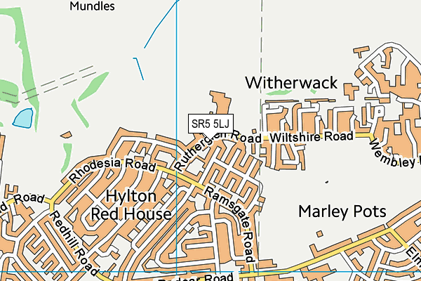 SR5 5LJ map - OS VectorMap District (Ordnance Survey)