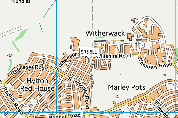 SR5 5LL map - OS VectorMap District (Ordnance Survey)