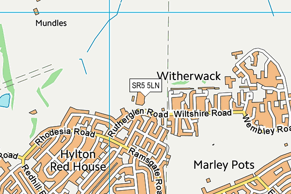 Hylton Red House School (Closed) map (SR5 5LN) - OS VectorMap District (Ordnance Survey)