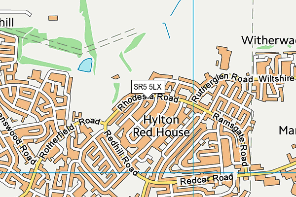 SR5 5LX map - OS VectorMap District (Ordnance Survey)