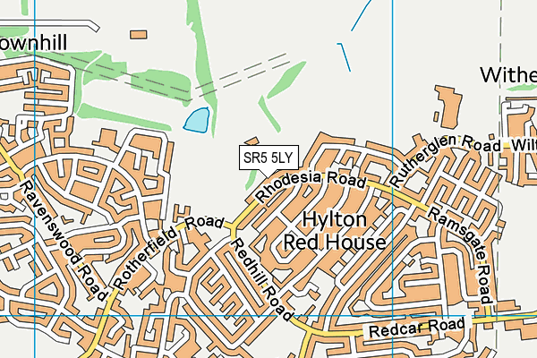 SR5 5LY map - OS VectorMap District (Ordnance Survey)