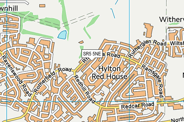 SR5 5NE map - OS VectorMap District (Ordnance Survey)