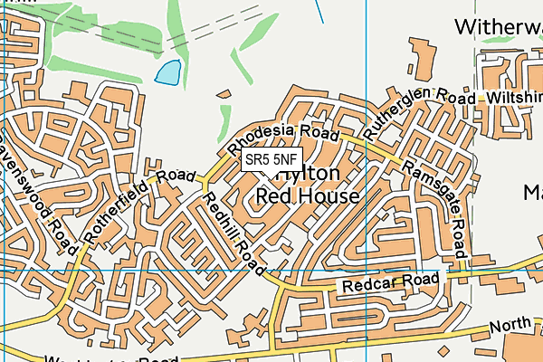 SR5 5NF map - OS VectorMap District (Ordnance Survey)