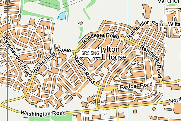 SR5 5NG map - OS VectorMap District (Ordnance Survey)