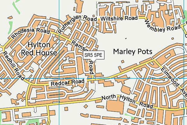 SR5 5PE map - OS VectorMap District (Ordnance Survey)