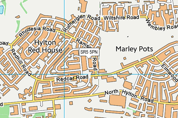 SR5 5PN map - OS VectorMap District (Ordnance Survey)