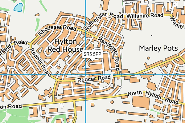 SR5 5PP map - OS VectorMap District (Ordnance Survey)