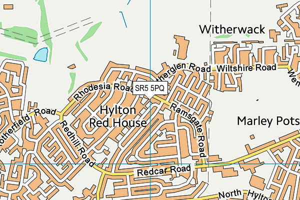 SR5 5PQ map - OS VectorMap District (Ordnance Survey)