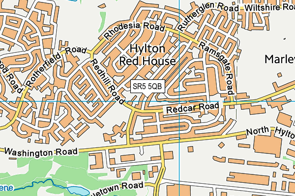 SR5 5QB map - OS VectorMap District (Ordnance Survey)