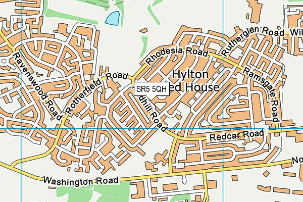 SR5 5QH map - OS VectorMap District (Ordnance Survey)