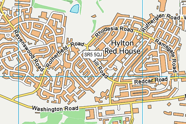 SR5 5QJ map - OS VectorMap District (Ordnance Survey)