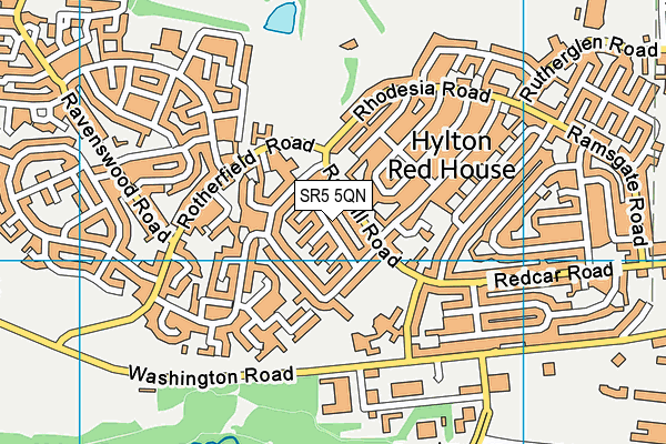 SR5 5QN map - OS VectorMap District (Ordnance Survey)