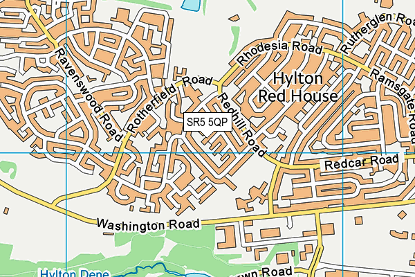 SR5 5QP map - OS VectorMap District (Ordnance Survey)