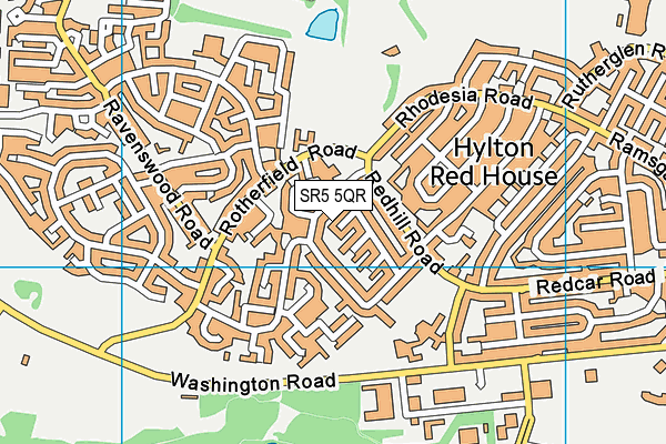 SR5 5QR map - OS VectorMap District (Ordnance Survey)
