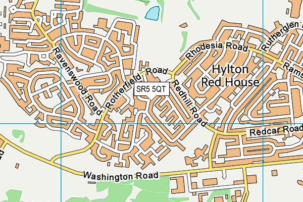 SR5 5QT map - OS VectorMap District (Ordnance Survey)